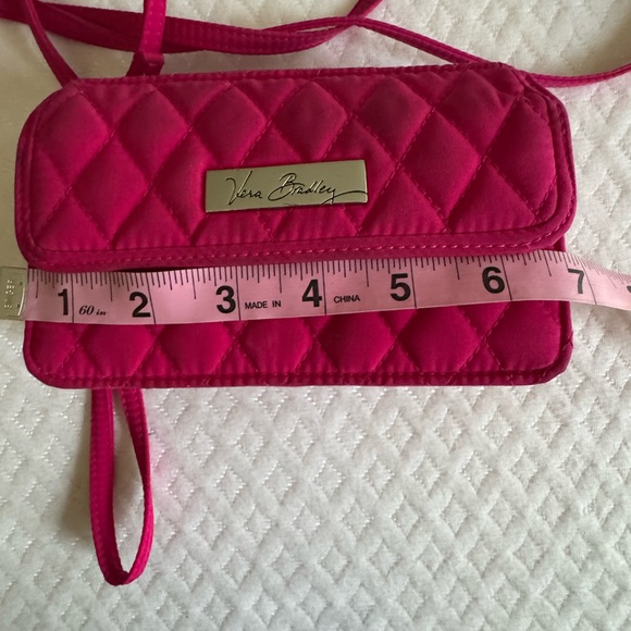 Vera Bradley Quilted Hot Pink Crossbody Shoulder Bag - Picture 5 of 6